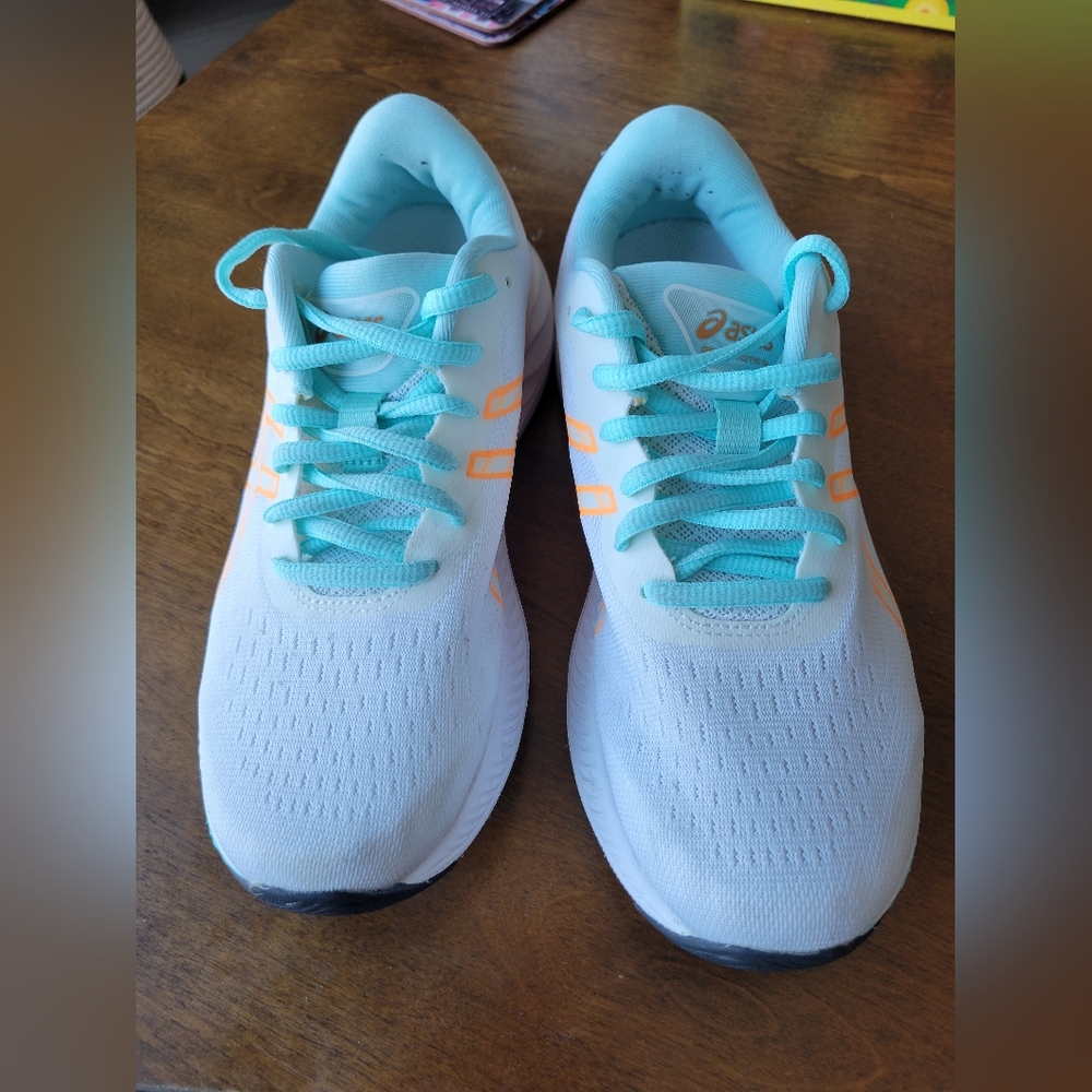 Asics Women's Gel-Excite 9 Running Shoes - White/Orange Pop